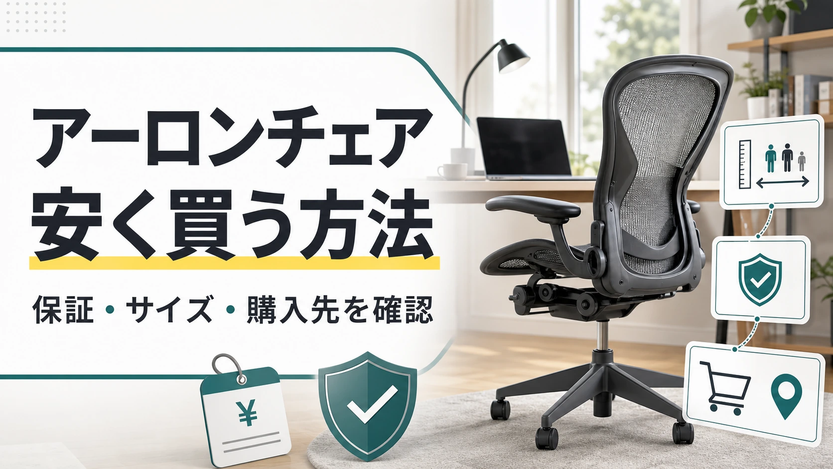 アーロンチェアを安く買う方法と購入先5つを示す記事アイキャッチ