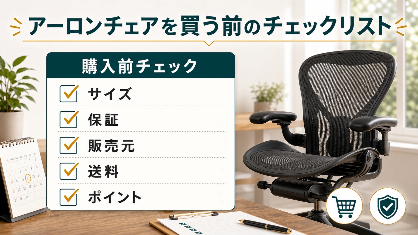 アーロンチェア購入前のサイズ・保証・販売元チェックリスト