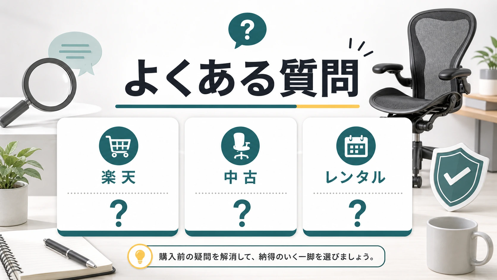 アーロンチェアを安く買う方法に関するよくある質問の図解