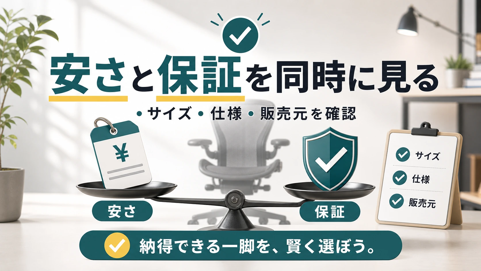 アーロンチェアを安く買う方法は安さと保証を同時に見るまとめ画像