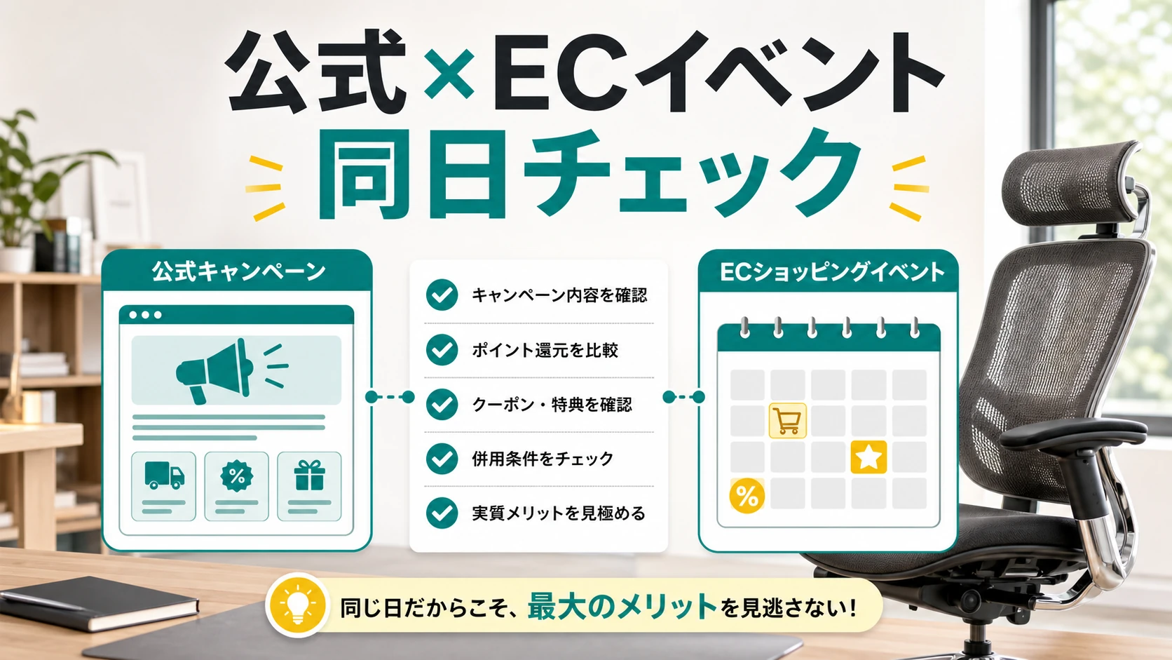 オカムラ コンテッサは公式キャンペーンとECイベントを同じ日に見るという結論の図解