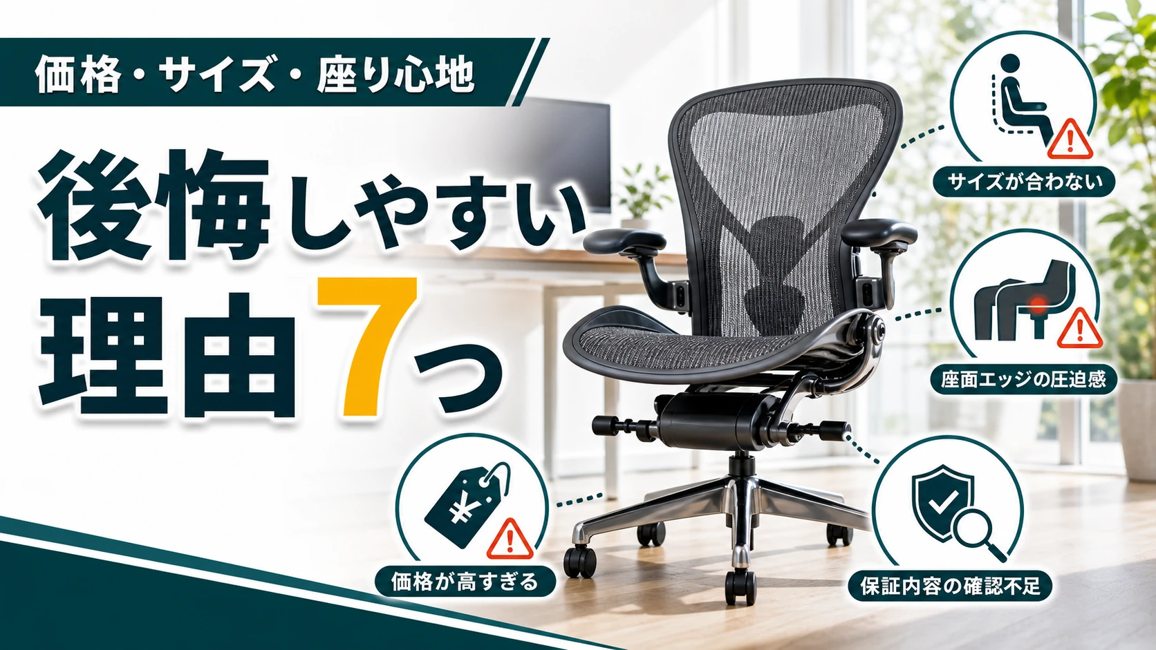 アーロンチェアで後悔しやすい理由7つの図解