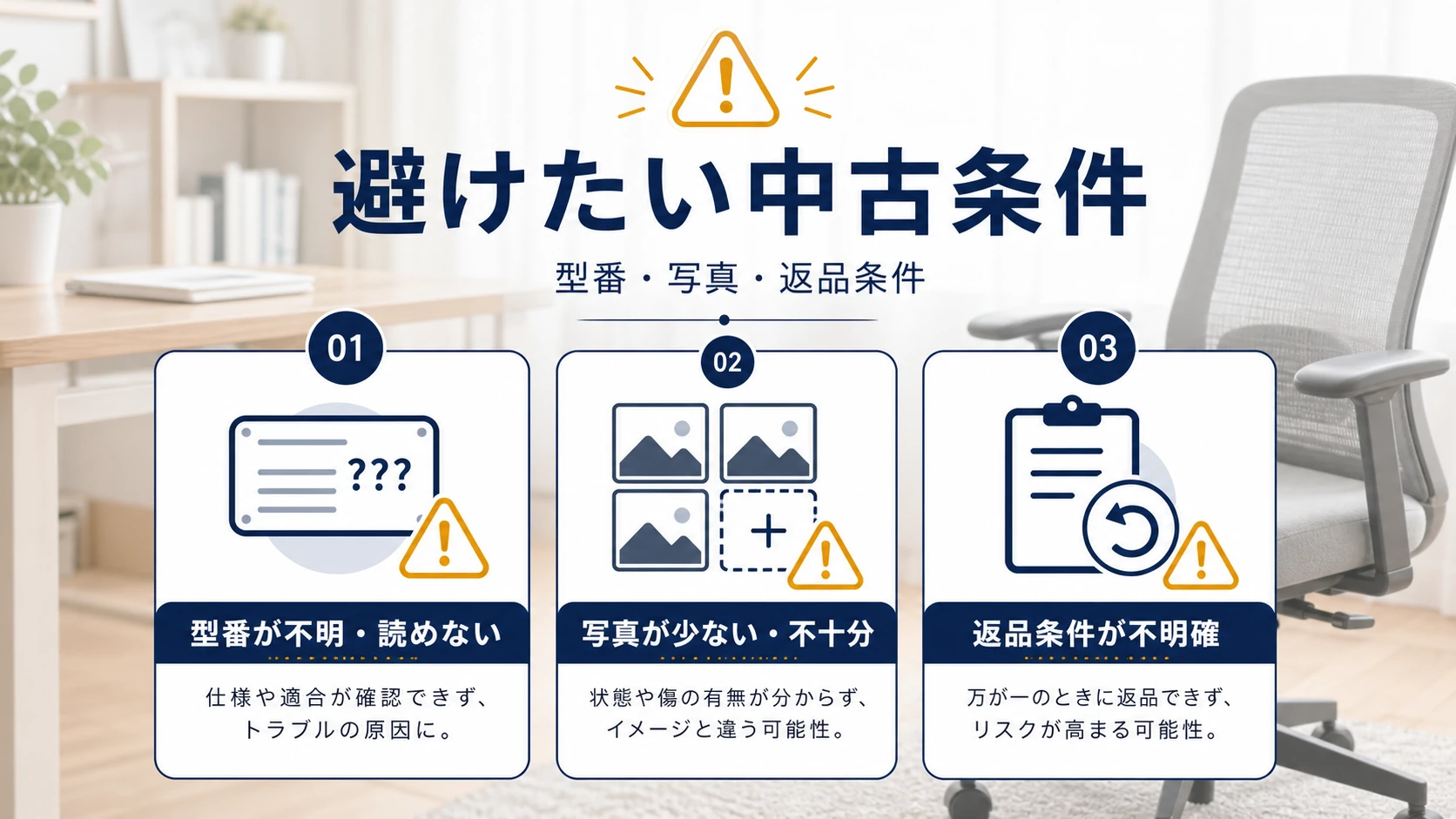 避けたい中古条件をまとめた図解