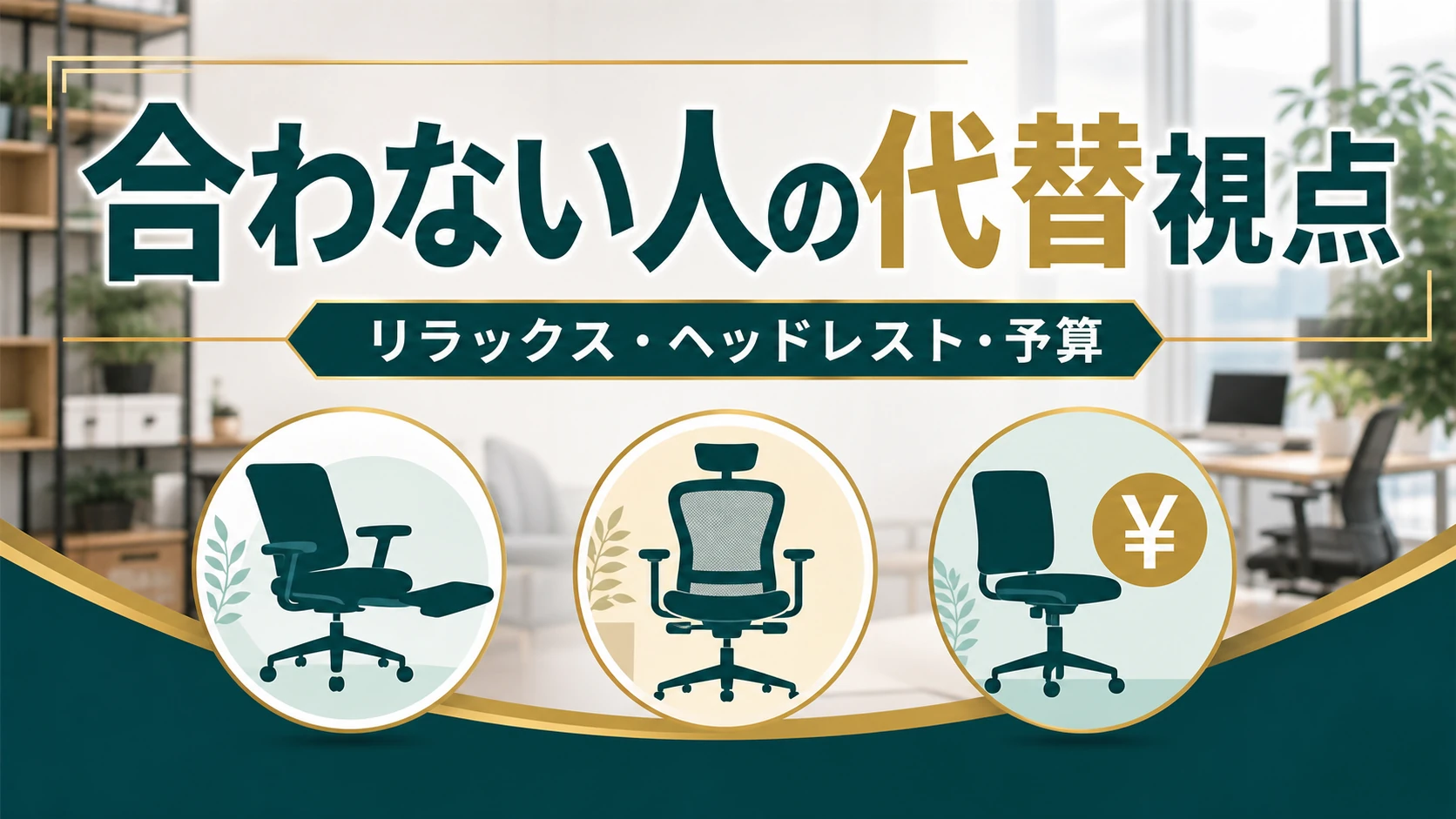 アーロンチェアが合わない人の代替視点をまとめた図解