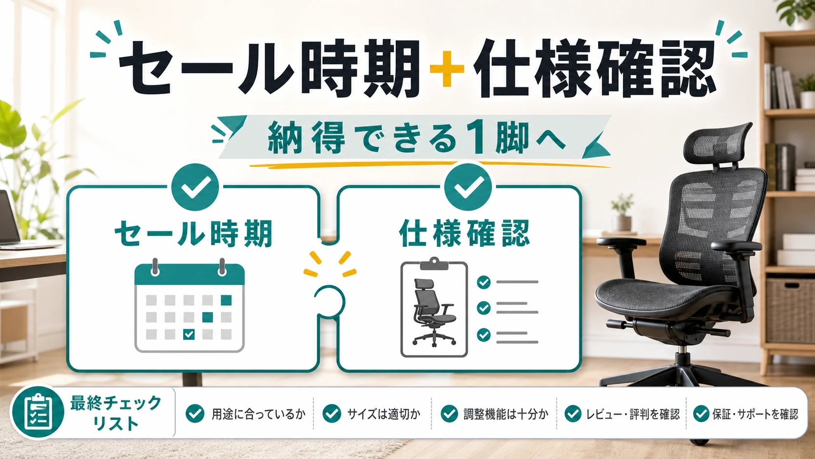 オカムラ コンテッサはセール時期と仕様確認をセットで見るまとめの図解