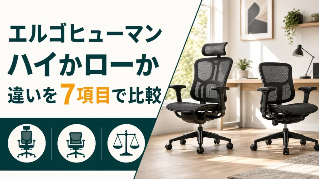 エルゴヒューマンはロータイプで十分？ハイタイプとの違いを7項目で判断
