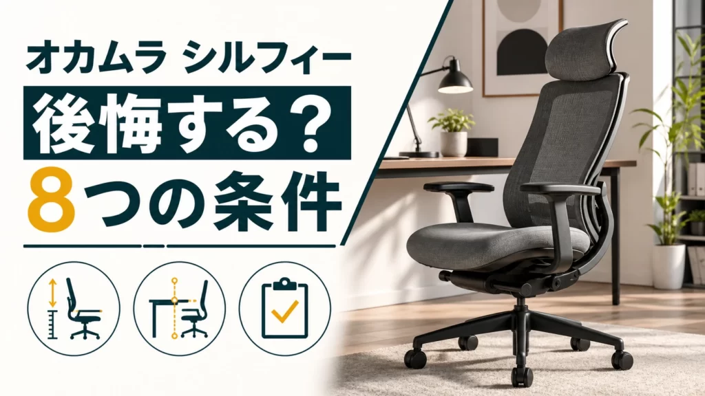オカムラシルフィーで後悔する？購入前に確認したい8つの条件