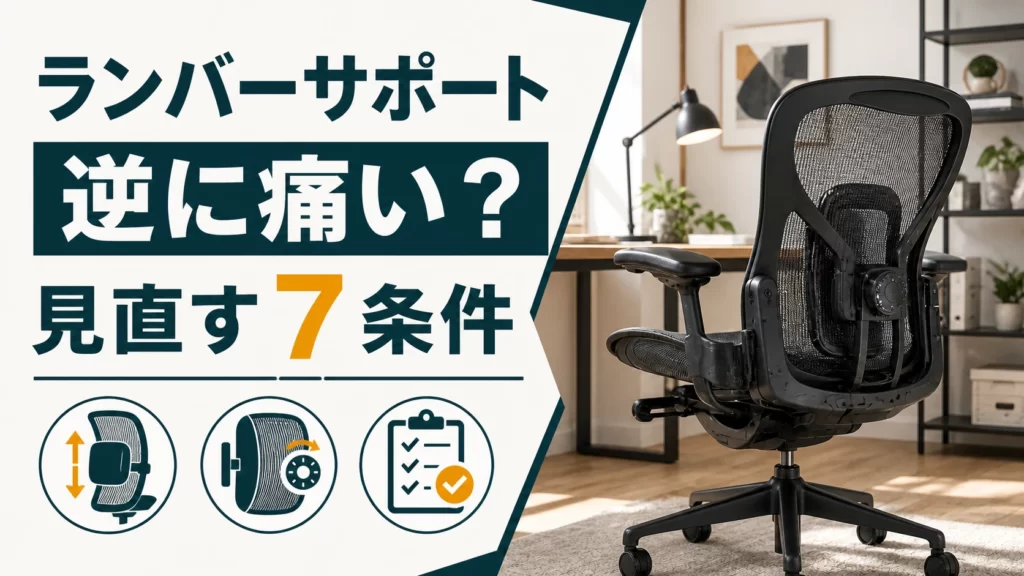 ランバーサポートで逆に痛い？外す前に見直す7つの条件
