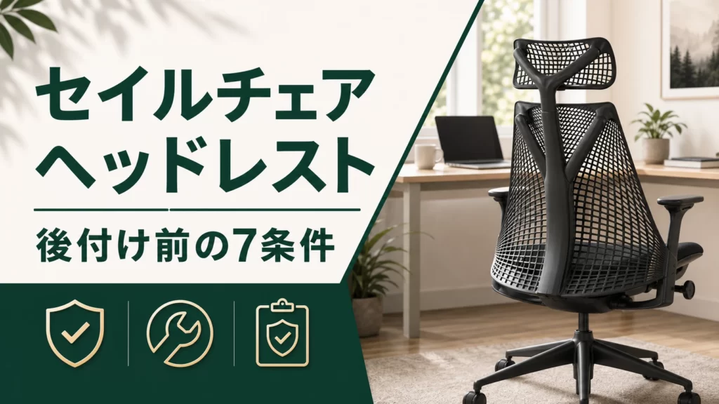 セイルチェアのヘッドレストは後付けできる？購入前に確認したい7つの条件