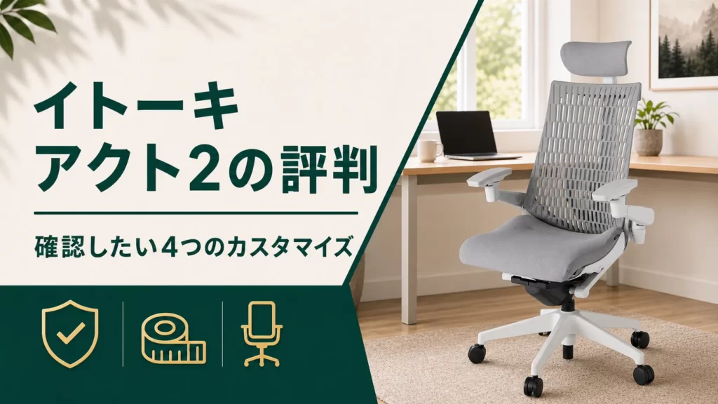イトーキ アクト2は評判だけで注文するな！買う前に確認したい4つのカスタマイズ