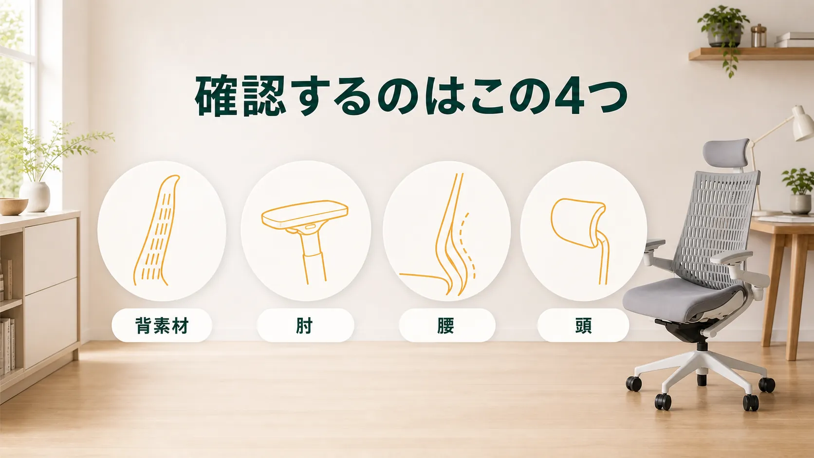 イトーキ アクト2で買う前に確認したい4つのカスタマイズを順番に示す図