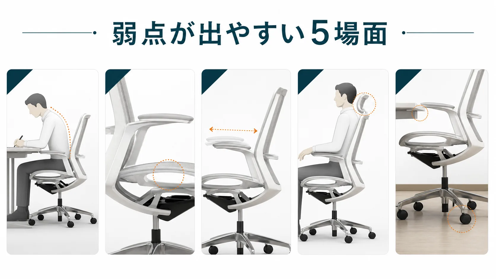 フィノラの弱点が出やすい5つの作業場面