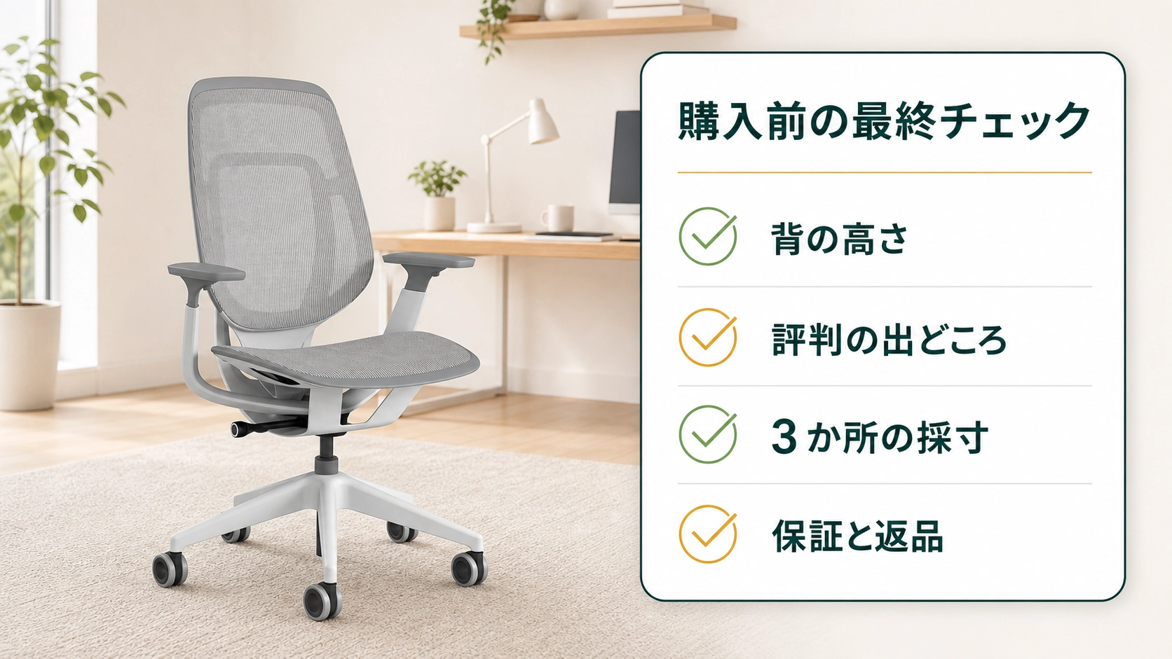スチールケース カーマンを背の高さと採寸で最終判断する図