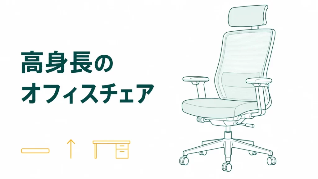 高身長のオフィスチェアは座面高で決まらない｜180cm以上が詰まる3か所