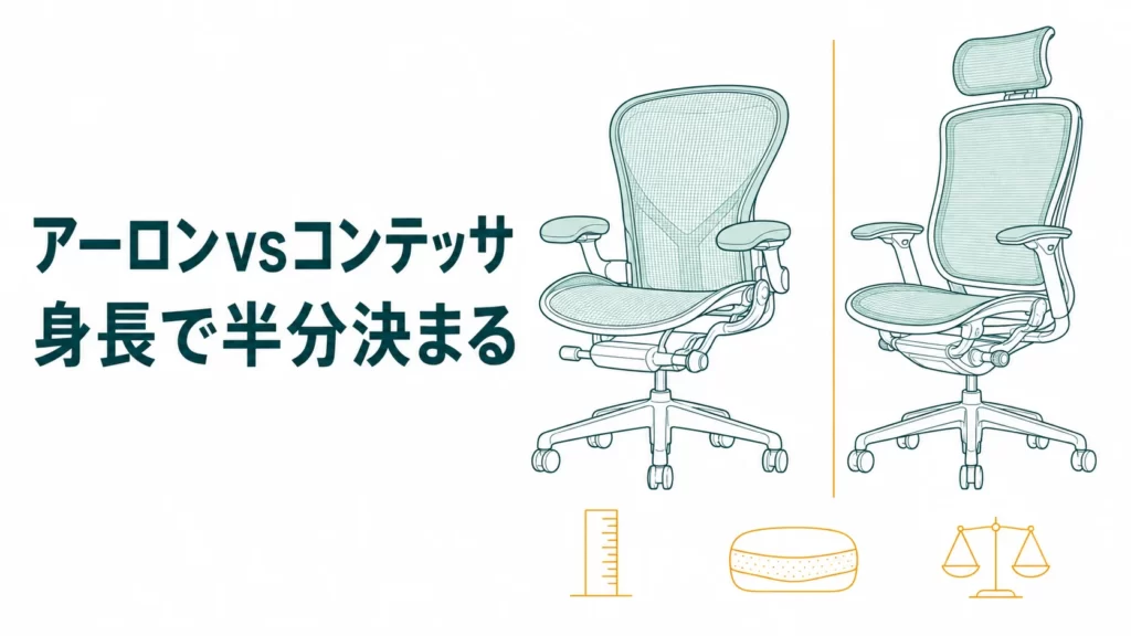 【アーロンチェアvsコンテッサ】どっちが合う？身長で半分決まる