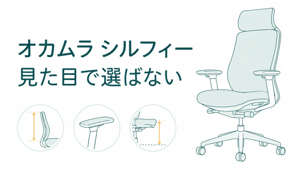 オカムラ シルフィーは見た目で選ばない！背の高さと肘を体に合わせる順番