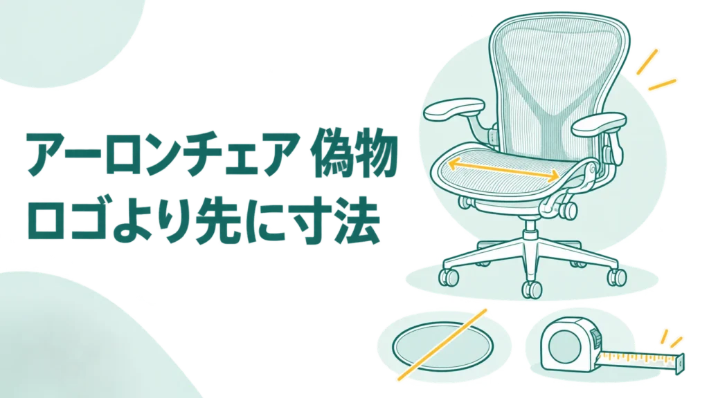 アーロンチェアの偽物はロゴで見分けない！寸法が噛み合うかを先に確かめる