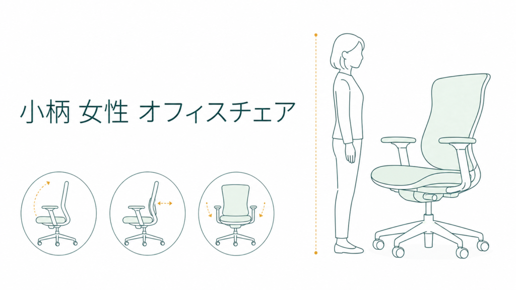 小柄な女性のオフィスチェアは座面高だけで選ぶな！合わない2つの理由