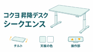 コクヨ昇降デスクのシークエンスはチルトと色で値段が動く！この2つから決める