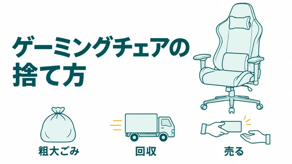 ゲーミングチェアの捨て方は3つ！オフィスチェアに替えるなら無料で回収も