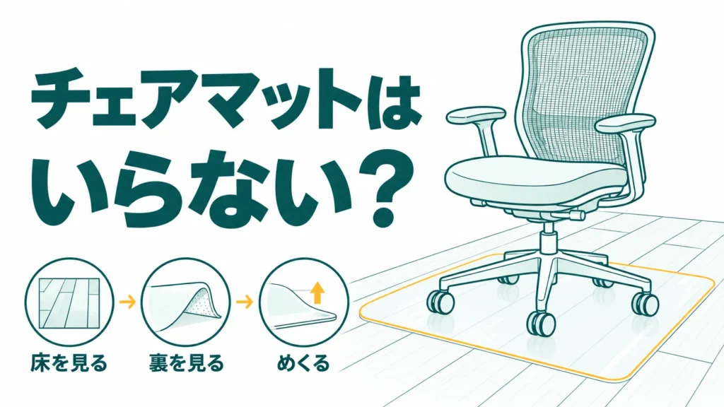 チェアマットはいらない？在宅勤務なら使ったほうがいい理由とおすすめのマット
