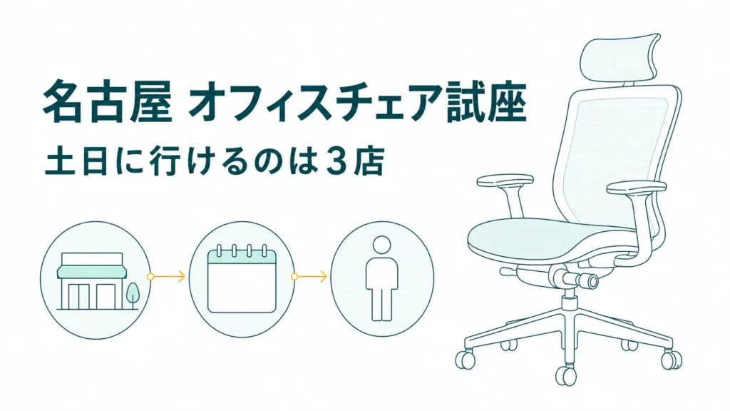 名古屋でオフィスチェアに座れる店10選｜土日に行けるのは3店だけ