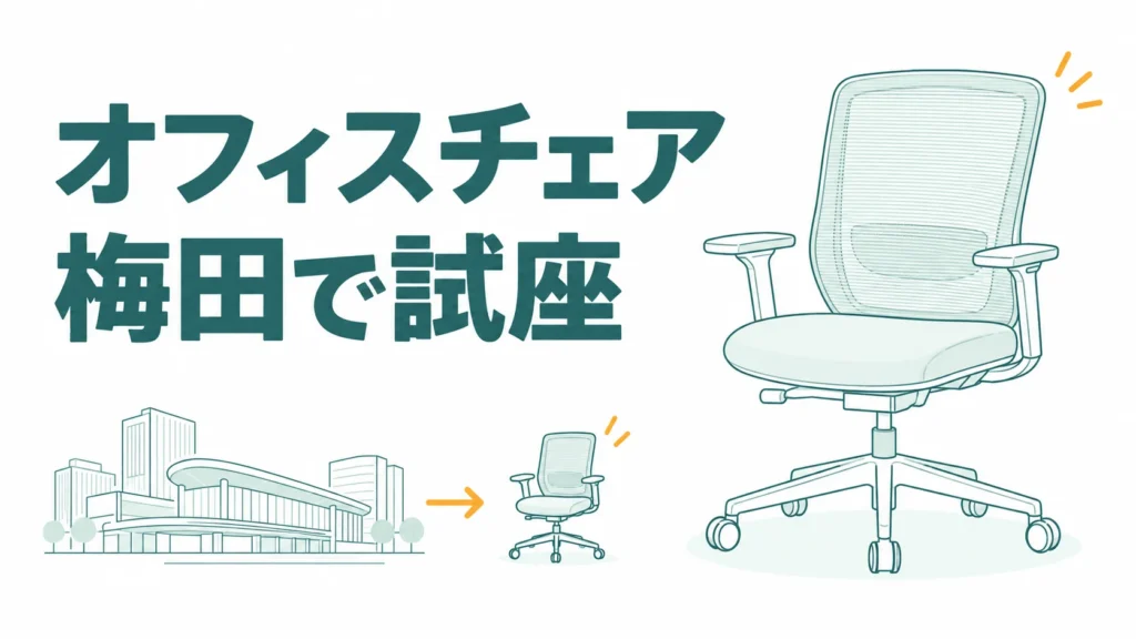 梅田でオフィスチェアを試座できる店は2つ！座りたい椅子から行く店を決める